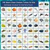 CHARLENT Realistic Ocean Animals Temporary Tattoos for Kids - 148 Individually Sheets Sea Creature Tattoos for Boys Girls Ocean Birthday Party Favors Goodie Bag Fillers