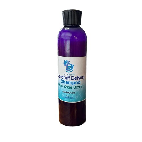 Diva Stuff Dandruff Defying Shampoo, White Sage Scent, With Apple Cider Vinegar, Tea Tree, Neem and Green Tea, 8 Fluid Ounces