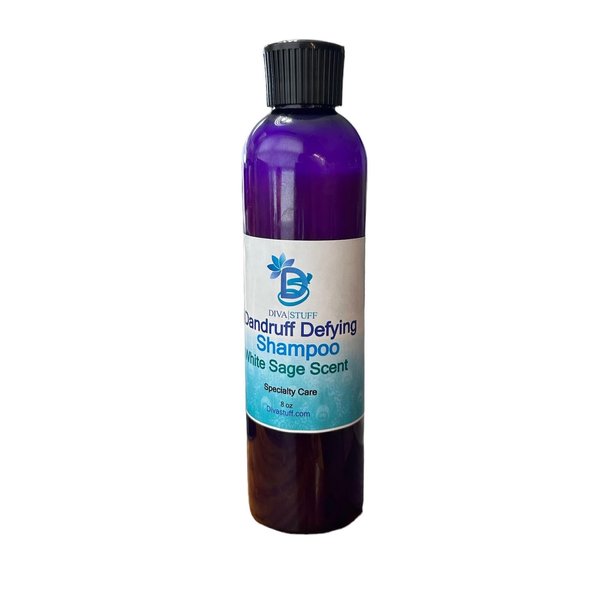 Diva Stuff Dandruff Defying Shampoo, White Sage Scent, With Apple Cider Vinegar, Tea Tree, Neem and Green Tea, 8 Fluid Ounces