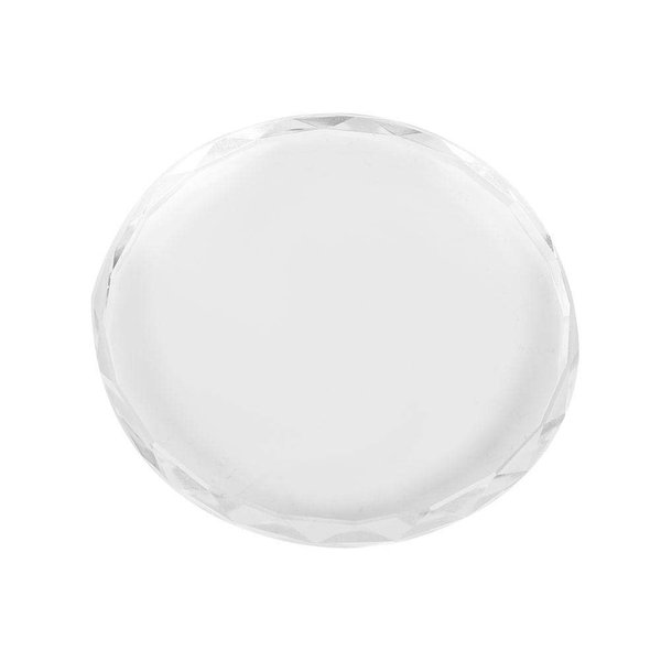 Nail Art Palette, Foundation Lipstick Palette, Transparent Glass Nail Art Palette Paint Drawing Color Pigment Dish Manicure DIY Tool(Round Glass)