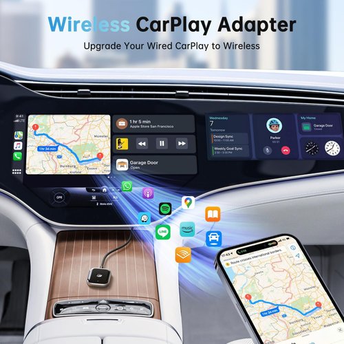 X88 Wireless CarPlay Adapter 2024, Easy and Fast to Upgrade Wired CarPlay to Wireless, Instant Connectivity, Super Mini Carplay Wireless Adapter for iPhone, Fit for Cars with Built-in Wired CarPlay