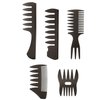 5 Pcs Styling Hair Comb Set, Hair Stylists Professional Styling Comb Wide Tooth Comb Tail Combs Double Side Pick Combs Professional Hair Comb Set for Men African American Accessories, Black, 5 Styles