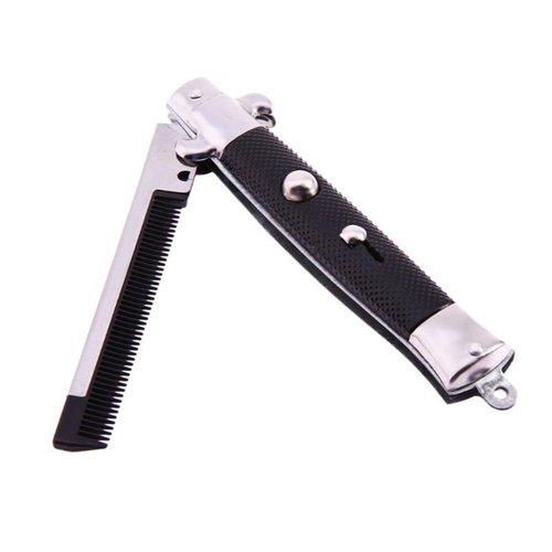 Novelty Push Button Folding Pocket Comb