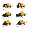 Newmemo Construction Cake Topper Vehicles Cake Decoration Set Truck Excavator Tower Crane Cupcake Topper Traffic and Road Sign Decor Happy Birthday Party Supplies Favors for Kids Boys-16pcs