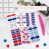 SILPECWEE 6 Sheets 4th of July Nail Wraps for Women Independence Day Nail Polish Stickers Patriotic American Self Adhesive Nail Polish Strips Gel Nail Strips Manicure Design with Nail File