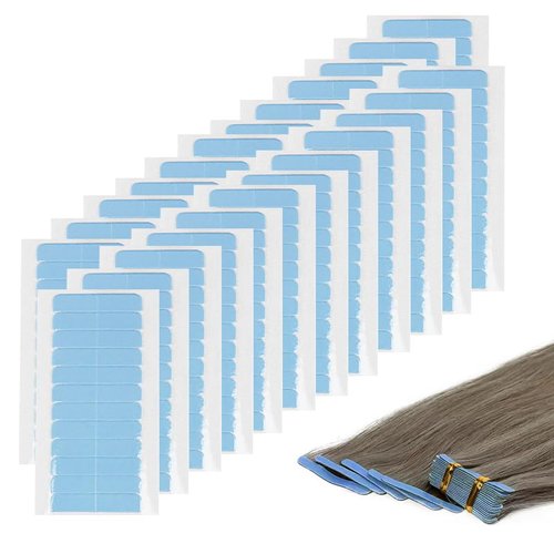 YAFIYGI Tape for Tape in Extensions 240Pcs Replacement Tapes for Hair Extension Double Sided Mini Bold Hold Lace Front Single Sided Adhesive Hair Extension Tape Tabs Wig Tape Beauty Tools (Blue)