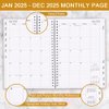 2025 Weekly & Monthly Planner - 7" x 10" Planner 2025 from January 2025-December 2025, Easy to Organize Your Daily Life, Green Leaf