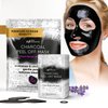 WONDER FAMILY Activated Charcoal Face Masks Skincare 8 sachets - Korean Skin Care Products - Charcoal Face Mask Peel Off Skin Care - Gently Cleansing Charcoal Face Mask for Men & Women Face Care