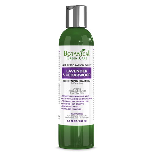 Hair Growth/Anti-Hair Loss Sulfate-Free Shampoo “Lavender & Cedarwood”. Alopecia Prevention and DHT Blocker. Doctor Developed. NEW 2018 FORMULA!