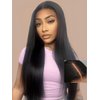 UNICE Silk Straight Bye Bye Knots Glueless Wig Bleached Invisible Knots 7x5 Lace Front Wigs Human Hair Pre Everything Wig Pre Plucked Pre Cut lace Natural Hairline 150% Density 18 inch