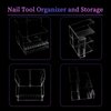 ANGNYA Nail Drill Holder Grinding Bit Storage Box, 10 Holes Transparent Nail Drill Bit Holder Plastic Nail Drill Tool Organizer Manicure Tools Display Box for Nail Tech Supplies (Transparent)
