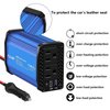 ALLWEI 300W Car Power Inverter DC 12V to 110V AC Power inverters for Vehicles Converter USB-C PD65W/18W USB Fast Charging Ports Car Charger Adapter (Blue)