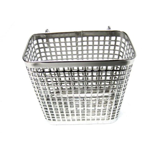 Small Square Stainless Steel Perforated Cutlery Basket Sink Rack Storage Silver by Stopia