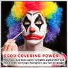 AOAZXBB White Black Red Face Paint Clown Makeup Kit for Kids Adults,Oil Based Face Body Paint with Brushes for Halloween Cosplay Zombie Vampire SFX Makeup Kit