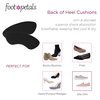 Foot Petals Womens Back of Heel Cushion Inserts, Heel Protectors, Comfortable Heel Grip for Pain Relief and Sizing, 1 pair, Black