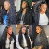 AUOCATTAIL Glueless Wigs Human Hair Water Wave Lace Front Wigs Pre Plucked Pre Cut with Baby Hair Deep Part Curly Wigs Wear and Go for Black Women