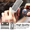 Pair of Cutting Blade and Guard Blade Ceramic and Carbon-Steel Blade Replacement for Wahl Clipper 2 Hole Clipper Blade