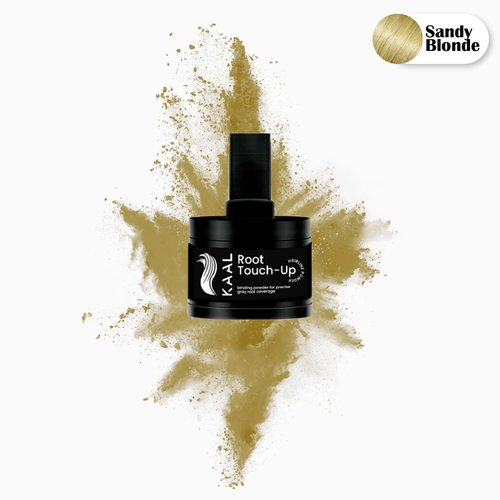 KAAL Hairline Powder Instantly Conceals Hair Loss, Root Touch Up Hair Powder, Hair Toppers for Women & Men, Eyebrows & Beard Line, Hair Fibers for Thinning Hair, Root Cover Up (Sandy Blonde)