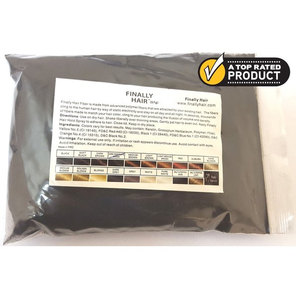 Finally Hair Hair Fiber Refill 250 Grams 8.82 ounces For Hair Loss Concealing by Finally Hair (Dark Chocolate Brown)