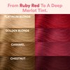 INH Semi Permanent Hair Color Ruby Red, Color Depositing Conditioner, Temporary Tint Conditioning Hair Mask, Safe, Red Hair Dye - 6oz