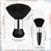 3Pcs Black Neck Dust Brush with Storage bag,Matte Handle Soft Bristled Hair Brush with Bullet Brush & Hair Dye Brush Barber Duster Suitable for Barber Store Hair Salon Essential tools