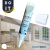 MUSTBEST Tile Grout Repair Kit (White 8.8 Oz-250 Gr), Four Way Use, Repair, Renew, Repaint, Fill The Gaps, Fast Drying, Odorless, Waterproof And Pre-Mixed Grout Pen For Shower, Kitchen, Pool, Bathroom