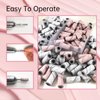 Nail Drill Bit Small Sanding Bands for Nail Drill, Corfulra Upgrade Mini Sanding Bands with 2 Mandrel Bits, 100Pcs #150#240 Grit Nail File for Acrylic Nails,Cuticle,Nail Tech Must Haves, White & Pink