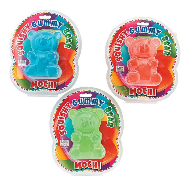 Jumbo Gummy Bear Toy | 5.25 Inch | 1 PC | Mochi Squeeze Stretchy Bear Stress Relief & Sensory Toys for Boys and Girls, Great Party Favor Stuffer Toy