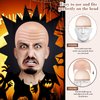 QINLECTRI 4 Packs Halloween Makeup Latex Bald Caps with 4 Nylon Wig Caps, Halloween Bald Caps Makeup Professional Bald Cap for Halloween Party Adult Costume Accessories, Novel Style