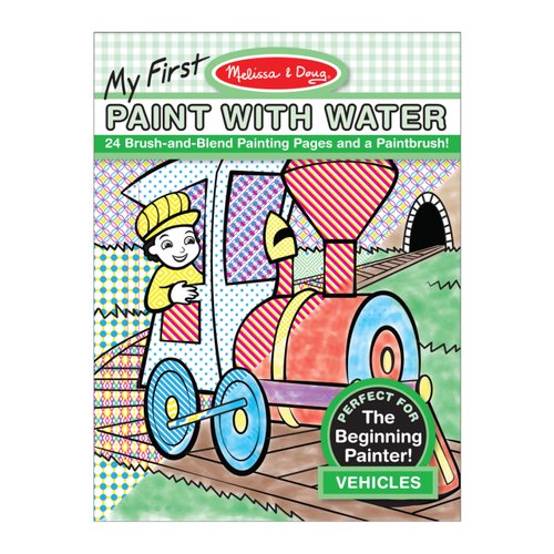 Melissa & Doug My First Paint With Water Coloring Book - Vehicles (24 Painting Pages)