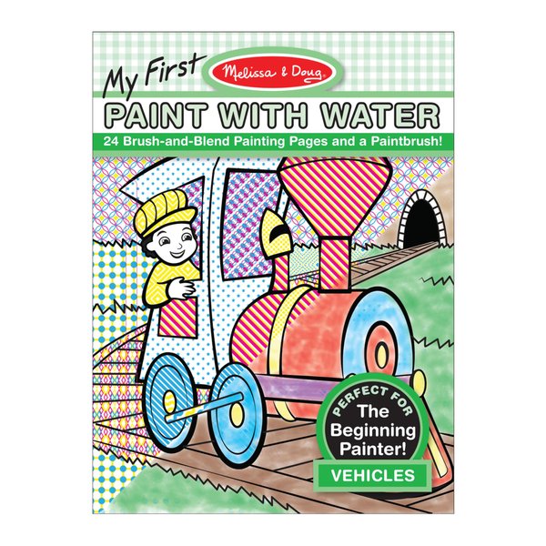 Melissa & Doug My First Paint With Water Coloring Book - Vehicles (24 Painting Pages)