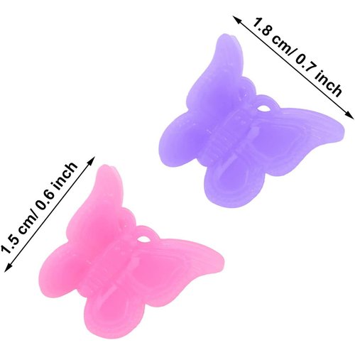 Willrain 50 Butterfly Hair Clips Claw Barrettes, Assorted Color Mini Jaw Clip Hairpin Accessories For Women And Girls Pcs Clips, Cute Clamps Hairpins Women, Girls, Kids, Baby, Random