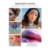 2 Color Face and Body Glitter Gel, Neon Accessories Outfit Glow Party for Body Glitter Stick Holographic Glitter Face Makeup.(03#Pink+06White)
