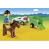 Playmobil 1.2.3 Car with Horse Trailer