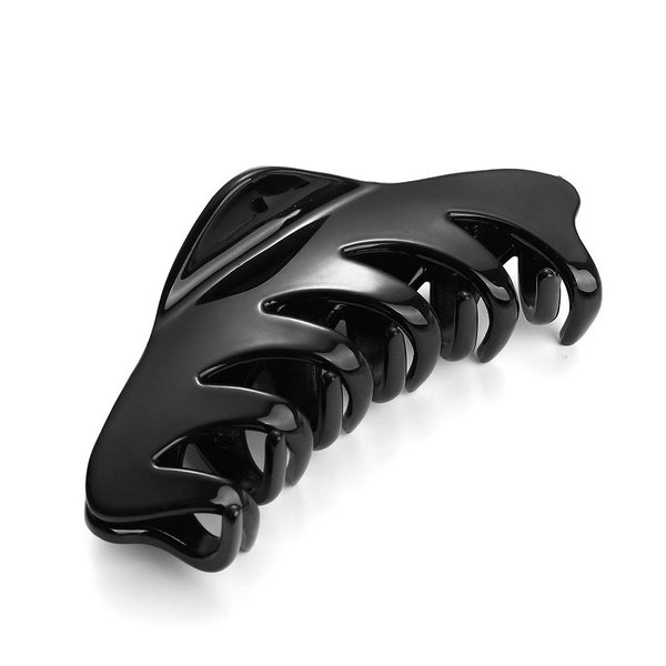 Liasun Premium Hair Claw Clip, Medium Strong Holding Power Hair Clips Clamps, Delicate Hair Grip for Women and Girls Hair Barrettes for Medium or Long hair (Black)