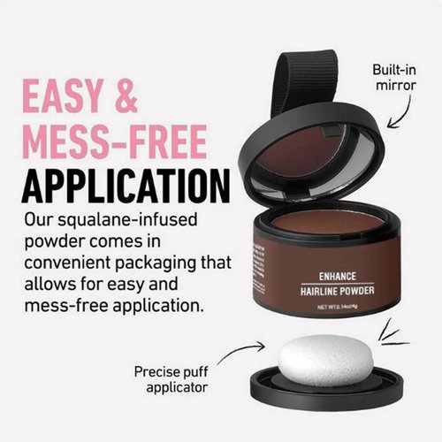 Magic Root Cover Up, Magic Root Cover Up, Hairline Shadow Powder, Root Touch Up Powder with Mirror, Water Sweat Resistant (#06 Dark Brown, 0.14oz)