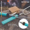 Jolly Green Products Rotating Marshmallow Roasting Sticks | Set of 5 Telescoping Forks - Free Bag | Safe, Fun Smores & Hot Dog Stainless Steel Long Camping Skewers | Campfire BBQ Cookware Accessories