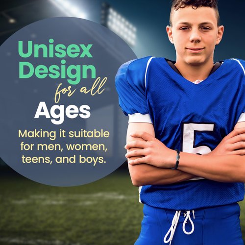 Sportybella - Football Bracelet Adjustable Paracord Bracelets (Black) Unisex Football Charm Bracelet. Weaved Bracelet String w/Football Charm.