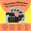 BLAQ Eye Masks for Dark Circles, Wrinkles and Puffiness. Hydrating and Cooling with Marine Algae and Activated Charcoal, Vegan and Cruelty-Free, Hyaluronic Acid Bright Eyes, 5-Pairs