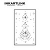 INKARTLINK Temporary Tattoos, Semi Permanent Tattoos Adult Art Designs Waterproof Temporary Tattoos Party Favors Tattoo Stickers Realistic, No Adhesive, Lasts 1-2 Weeks Black (Henna 2)