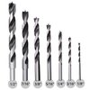 MKC Chrome Vanadium Brad Point Drill Bit Set, 7-Piece Imperial Sizes Includes 1/8 Inch Inch, 3/16 Inch Inch, 1/4 Inch Inch, 5/16 Inch Inch, 3/8 Inch Inch, 7/16 Inch Inch, 1/2 Inch Inch Inches