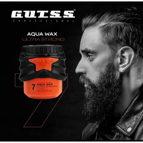 Gutss professional 7 Titanium Aqua Hair Wax Ultra Strong Fix and Style Creative Shaping Long Lasting Ultra Hold Maximum Performans 150 ml