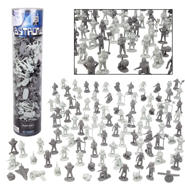 Space & Astronaut Action Figure Toy Playset- 100+ Pcs with 11 Unique Characters- Astronauts, Asteroids, Rockets, & More- Great for Party Favors, Decorations, Dioramas, Stocking Stuffers, & Xmas Gifts