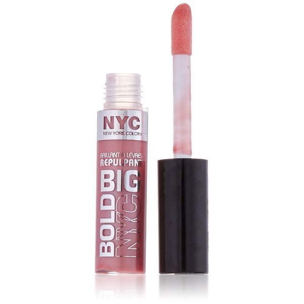N.Y.C. New York Color Big Bold Plumping and Shine Lip Gloss, Big City Blush, 0.39 Fluid Ounce