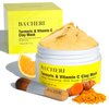 BACHERI Turmeric Vitamin C Clay Mask, Blackheads Acne Dark Spots Remover with Turmeric Extract, Turmeric Clay Mud Mask for Glowing Skin, Refining Pores and Controlling Oil