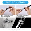 3 Heads Aluminum Shower Cleaner Douche System with 1.5m Stainless Steel Handheld Shower Hose and Velet Pouch