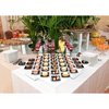 Mini Disposable Appetizer Plates - 100 Pack 2.95 In. x 2.95 in. Black Plastic Dessert Plates - Elegant Design for Weddings, Birthdays, and Formal Parties - Stackable and Convenient - BPA Free