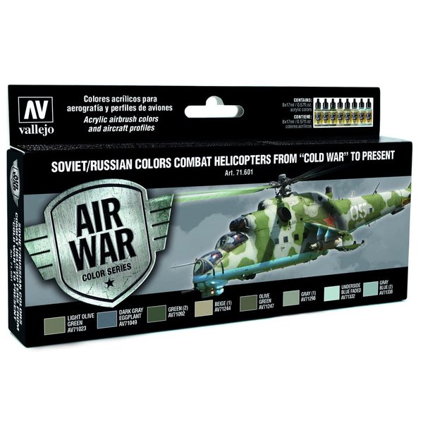 Vallejo VJ71601 Air Color Series Soviet/Russian Combat Helicopters from Cold War to Present Toy, Multicolor