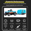 Edottbag Mini Rc Truck with Trailer, Mini Rc Monster Truck, Monster Truck Toys, 2.4Ghz All Terrain Off-Road Monster Truck, 1:64 Scale Alloy,Speed/Steering Adjustable,Remote Control Car (with Trailer)