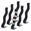 PH PandaHall 6pcs L shape Hair Clip Display Waved Acrylic Hairpin Barrette Stand Holders Black Jewelry Storage Rack T-Bar Display Organizer for Hair Bow Band Jewelry Bracelet, 1.7x2.4x9 Inch
